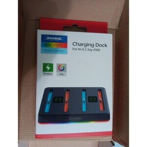 NexiGo 4-in-1 Charging Dock for Nintendo Switch 2 Joy-Con with RGB Lights Modes